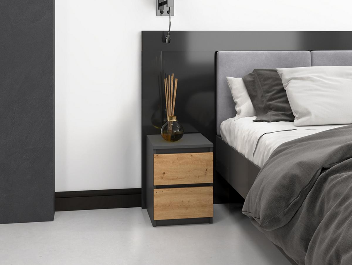NACHTTISCH Anthrazit, Artisan 30/40/30 - Anthrazit, Holzwerkstoff (30/40/30cm) - RAUMHIRSCH FURNITURE
