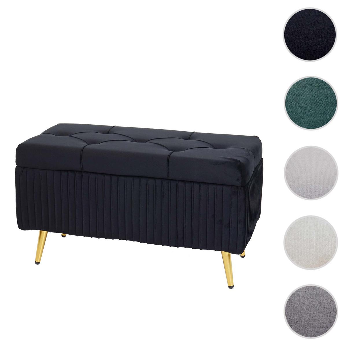 SITZBANK MIT STAURAUM Schwarz - Schwarz, Textil (80/45/40cm) - MCW