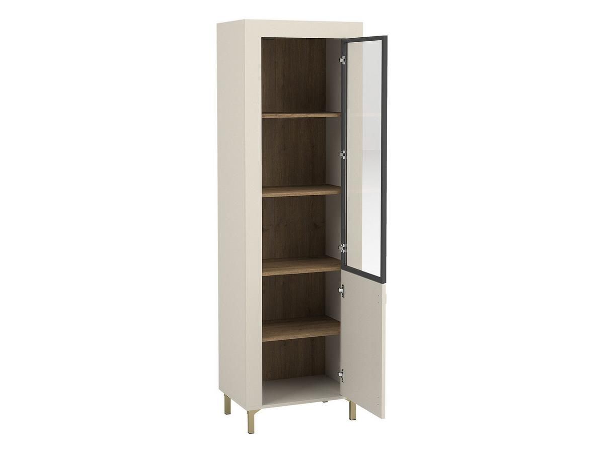 VITRINE Mossa MO03 - Goldfarben/Schwarz, Holzwerkstoff/Kunststoff (60/194/40cm) - MIRJAN24