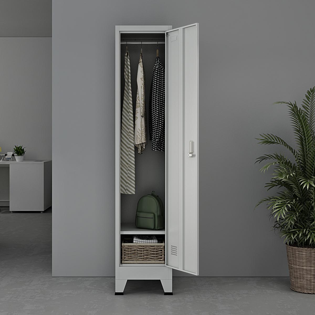 SPIND Joroinen - Grau, Metall (38/180/45cm) - [en.casa]