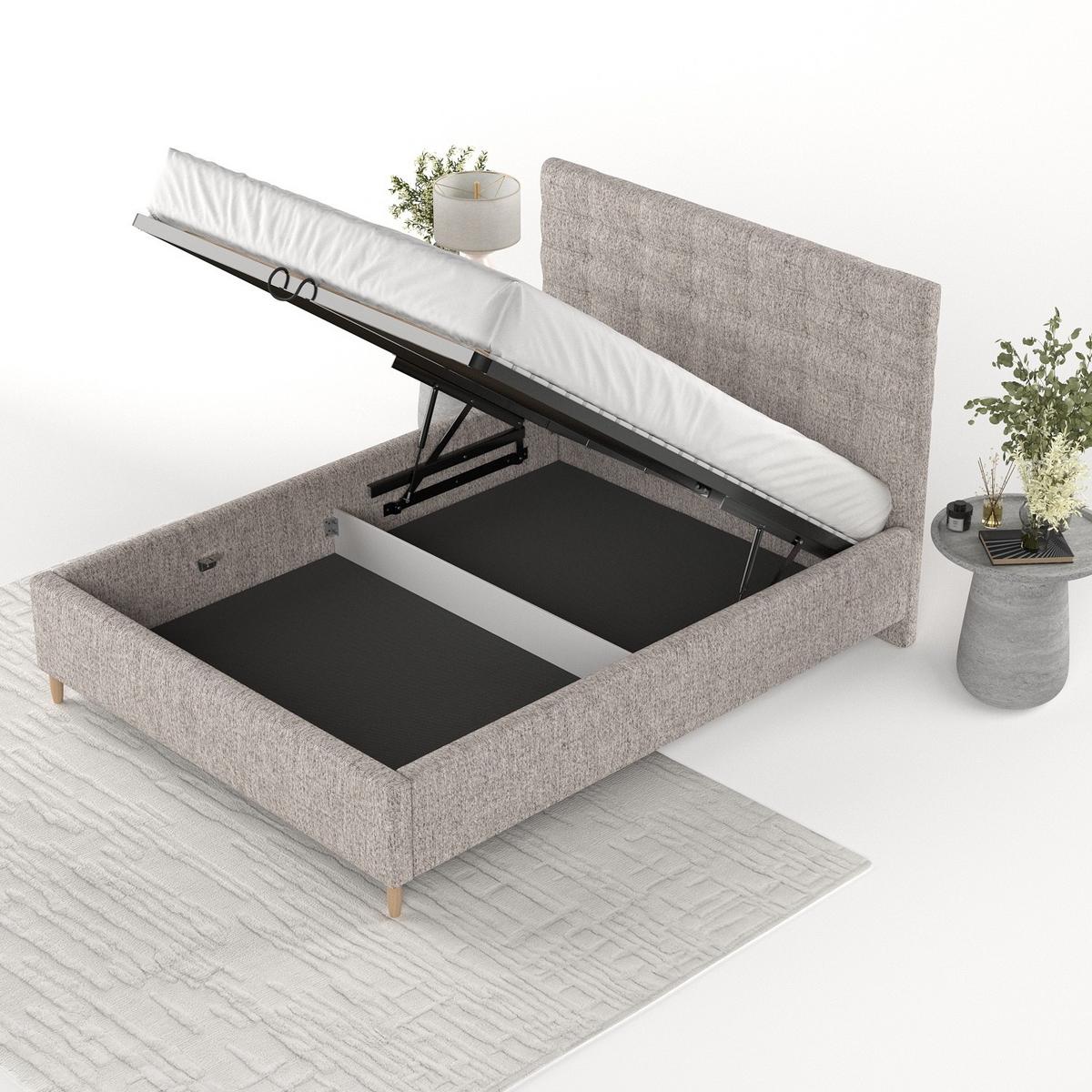 POLSTERBETT Soma 140/200 cm Beige im Neve Stoff - Beige/Naturfarben, Holz/Holzwerkstoff (140/200cm) - AltaBeds