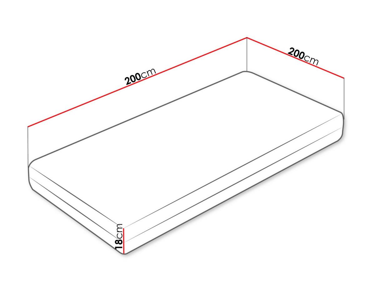 SCHAUMSTOFFMATRATZE Wenus 18 cm - Weiß, Textil (200/200cm) - MIRJAN24