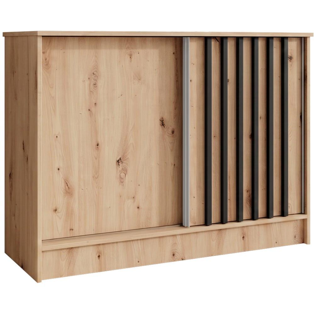 KOMMODE Horizon mit 2 Schiebetüren, eiche Artisan, 100 cm - Eiche Artisan, Holzwerkstoff (101/85/43.5cm) - Beautysofa