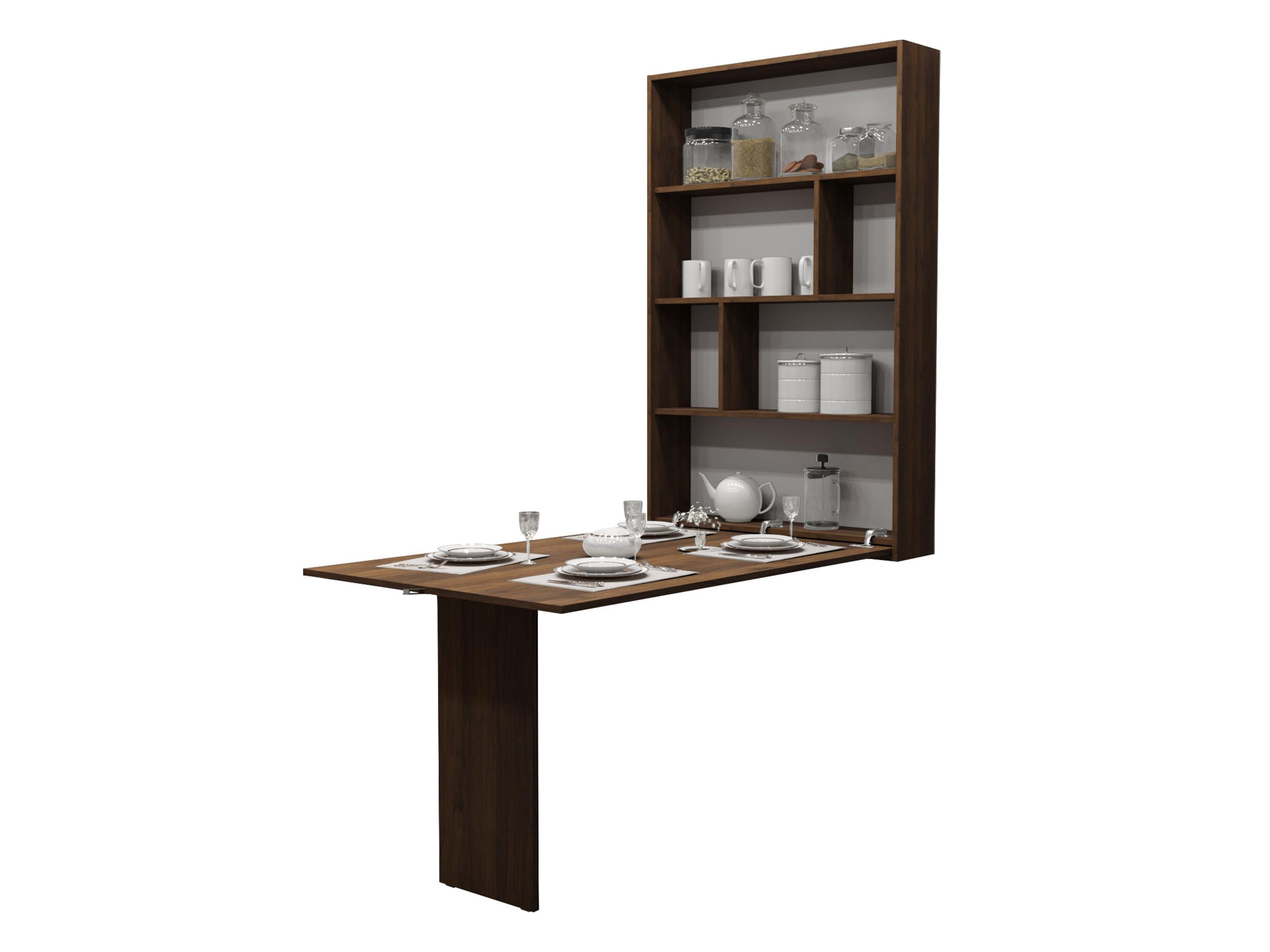 WANDKLAPPTISCH Abi - Nussbaumfarben, Holzwerkstoff (85/203/19cm) - MIRJAN24