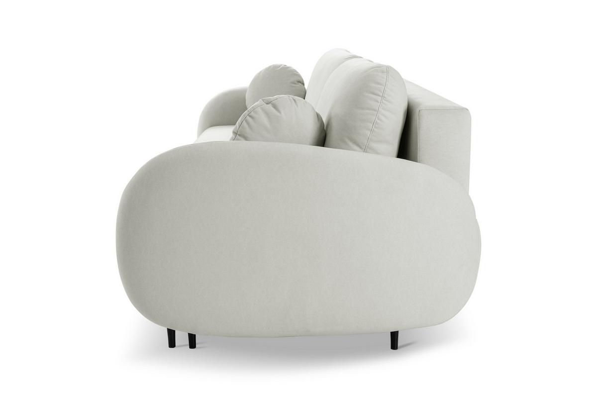 BETTSOFA AGIO Beige Plüsch-Stoff mit Schlaffunktion - Beige, Holz (232/95/109cm) - MASSENO