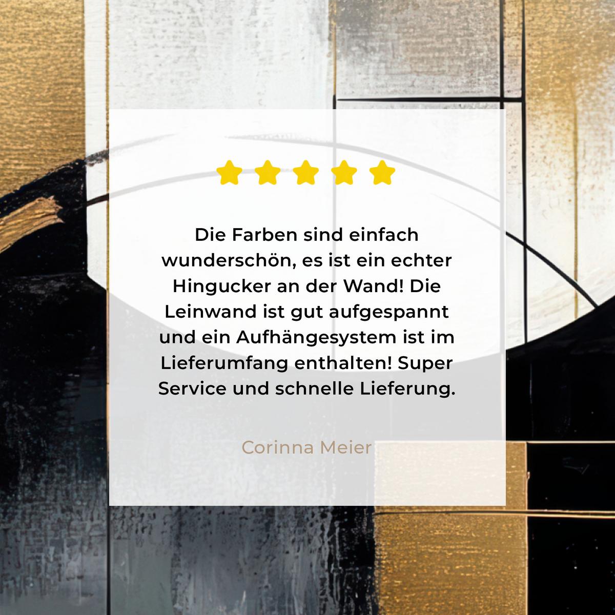 LEINWANDBILD Abstrakt - Gold - Silber - Formen - Ästhetik Deko Groß 90x90 cm - Multicolor, Textil (90/90cm) - MuchoWow