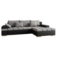 ECKSOFA Bangkok, Seite: Rechts - Silberfarben/Hellgrau, Holz/Textil (310/175cm) - MIRJAN24