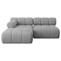 ECKSOFA modulares Sofa Razon-L1 - 190x160x70 cm Hellgrau Velours - Hellgrau, Holzwerkstoff/Textil (190/160cm) - ALTDECOR