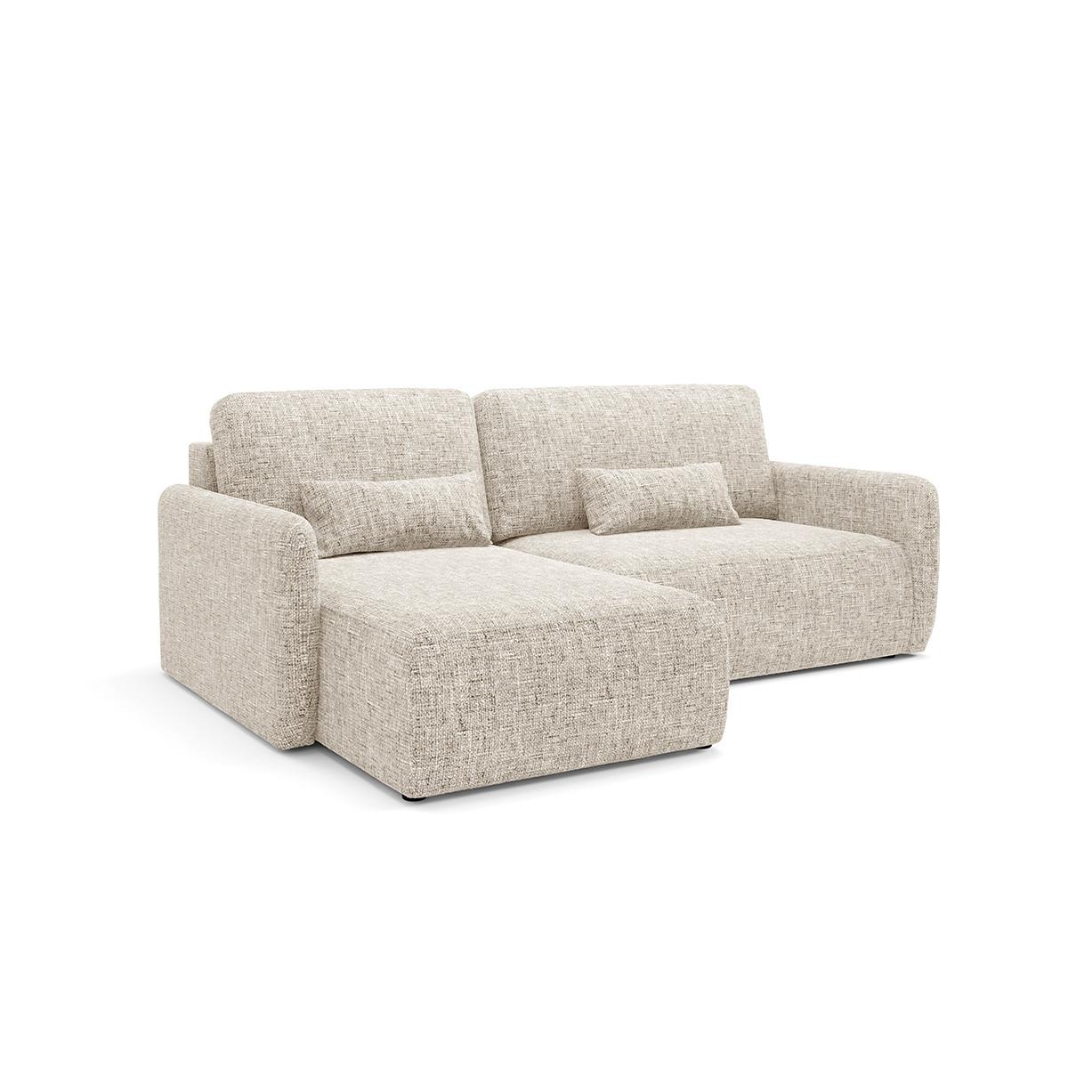 ECKSOFA Lazare 3 Sitzplätze Hellgrau - Grau, Holz (217/148cm) - Petits-meubles
