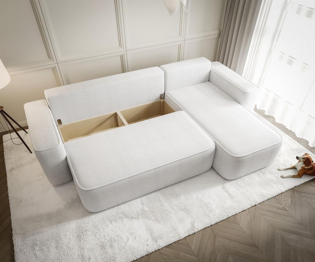 ECKSOFA Agepo In Curio - Hellgrau, Holzwerkstoff/Textil (250/150cm) - Fun Möbel