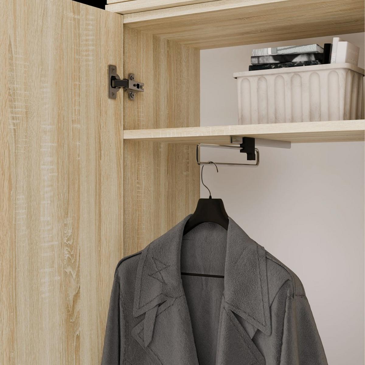 GARDEROBENSCHRANK modern, Schrank Set Kleiderschrank - Schuhschrank Sonoma Eiche 150/238/35 - Sonoma Eiche, Holzwerkstoff (150/238/35cm) - RAUMHIRSCH FURNITURE