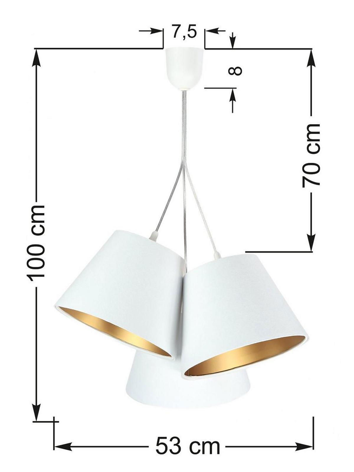 HÄNGELEUCHTE Gold 26/19 cm - Goldfarben, Kunststoff (26/0.8/19cm) - ONZENO