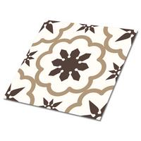 FLIESENAUFKLEBER 9 Stück 30x30 cm selbstklebend Geometriesterne - Braun, Textil (30/1.6/30cm) - TULUP