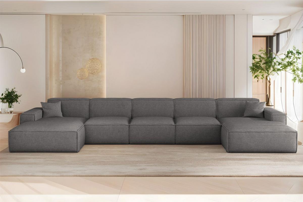 WOHNLANDSCHAFT Celes Premium Xl Artico - Grau, Holzwerkstoff/Textil (462/73/165cm) - Fun Möbel