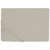 SPANNBETTLAKEN 140/200 cm Baumwolle Taupe Janbu - Taupe, Textil (140/200cm) - Beliani