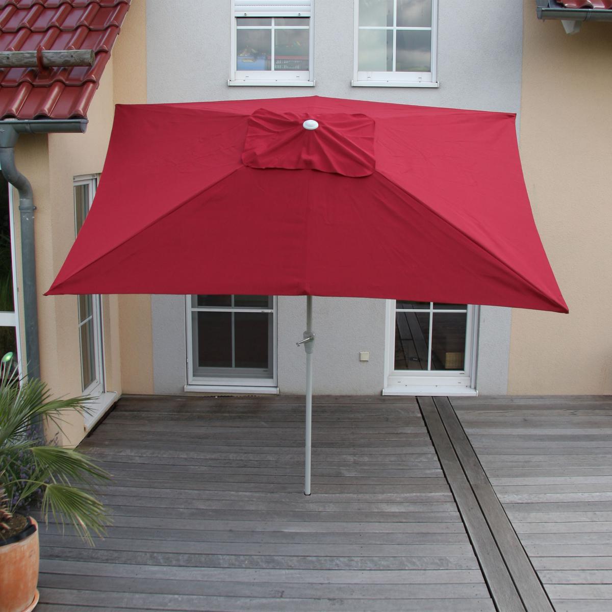 SONNENSCHIRM Bordeaux - Bordeaux, Textil (192/295cm) - MCW