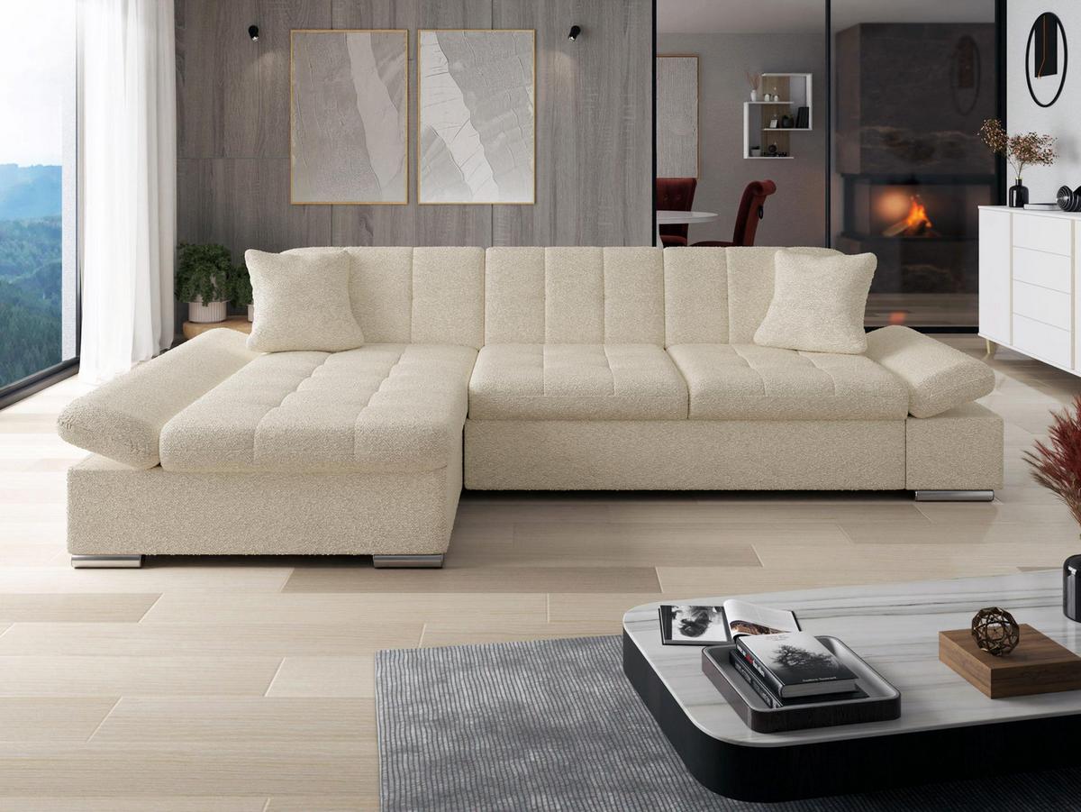 ECKSOFA Montana, Seite: Links - Mokka, Holz/Textil (278/161cm) - MIRJAN24