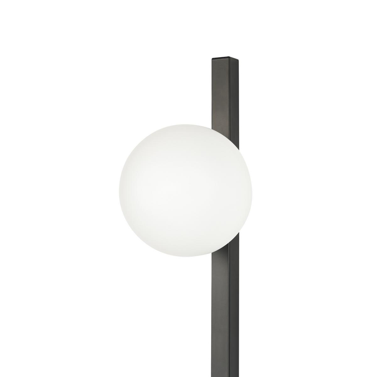 WANDLEUCHTE Isabella 17/15/55 cm - Schwarz, Glas (15/55/17cm) - Beliani