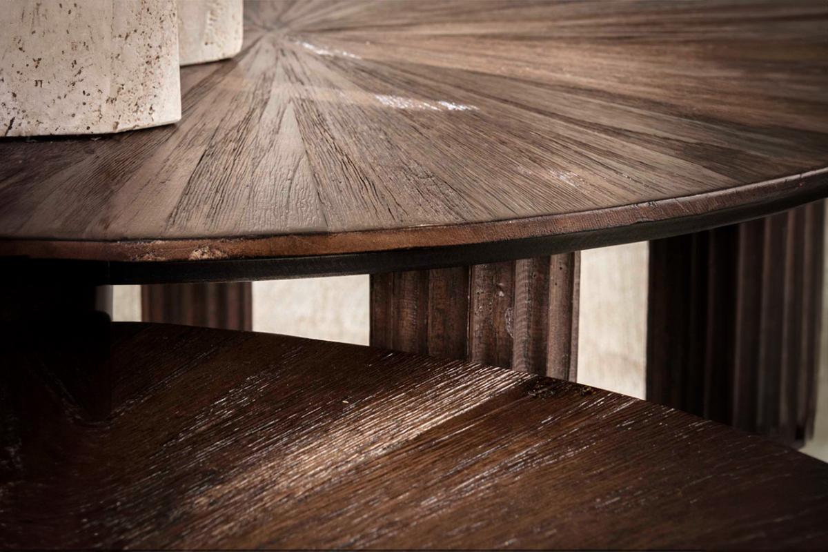 COUCHTISCH INKA 2ER SET Braun Teakholz - Braun, Teakholz/Holz (50/60/43cm) - KAWOLA