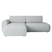 ECKSOFA Mila - Schwarz/Grau, Holzwerkstoff/Kunststoff (256/164cm) - MIRJAN24