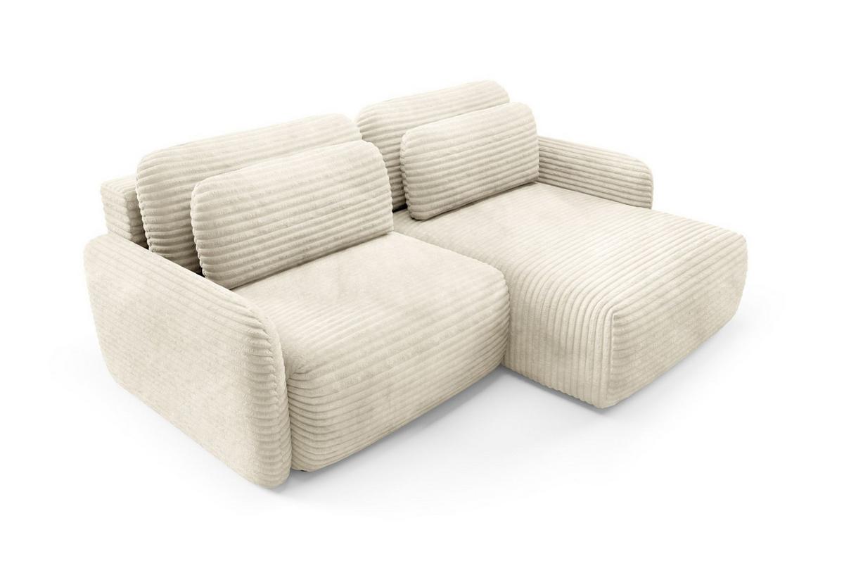 ECKSOFA Simone Mit Schlaffunktion - Creme, Holzwerkstoff/Textil (165/240cm) - Fun Möbel