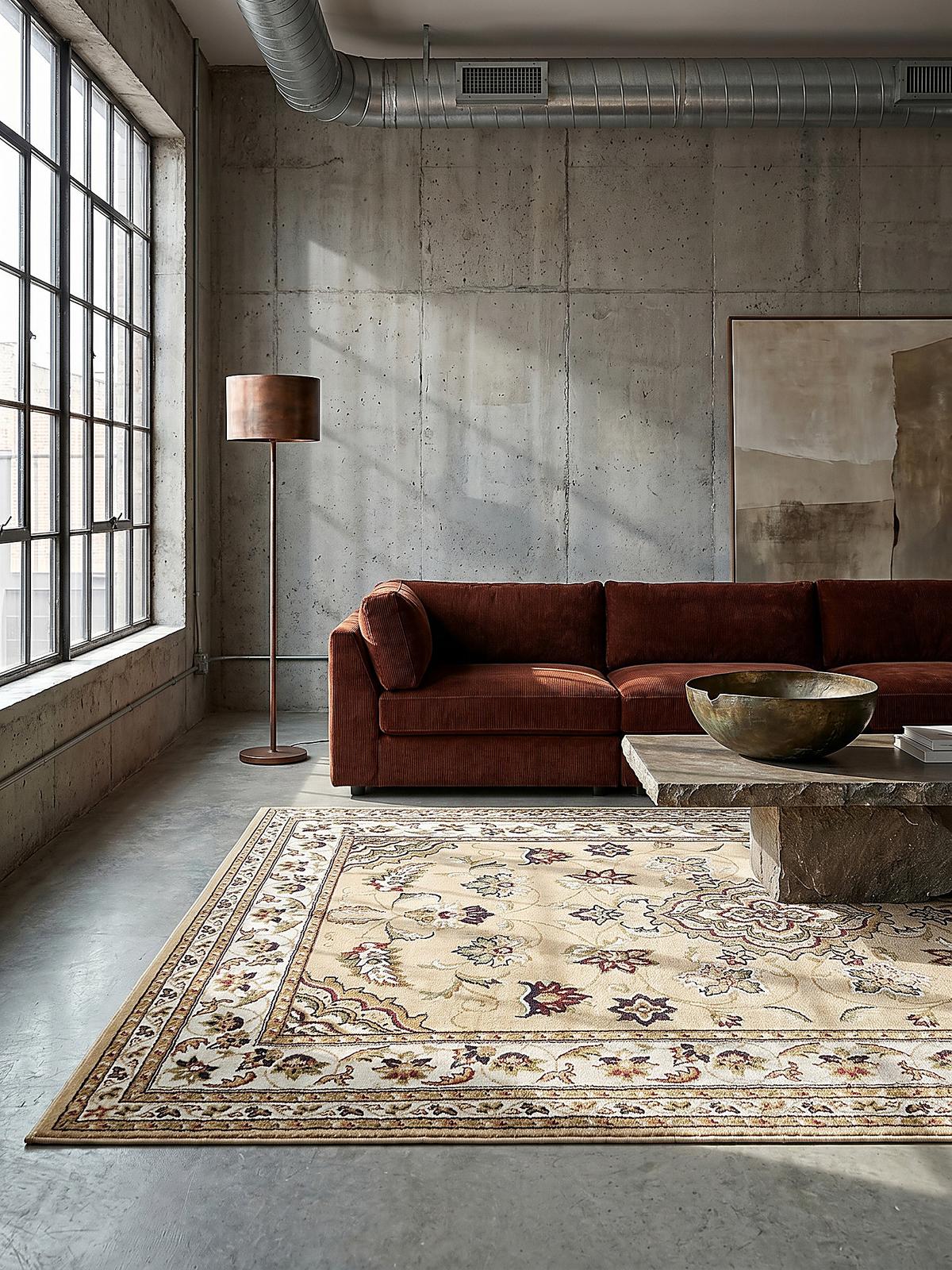 TEPPICH GLAZERT, klassisch-floral, Braun, 160 x 230 cm - Braun, Textil (230/160cm) - KADIMA DESIGN