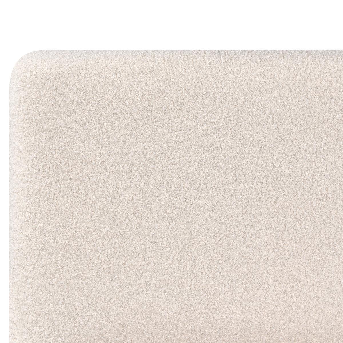 BETT mit Stauraum 180/200 cm Bouclé Cremeweiß Bousse - Creme, Textil (180/200cm) - Beliani