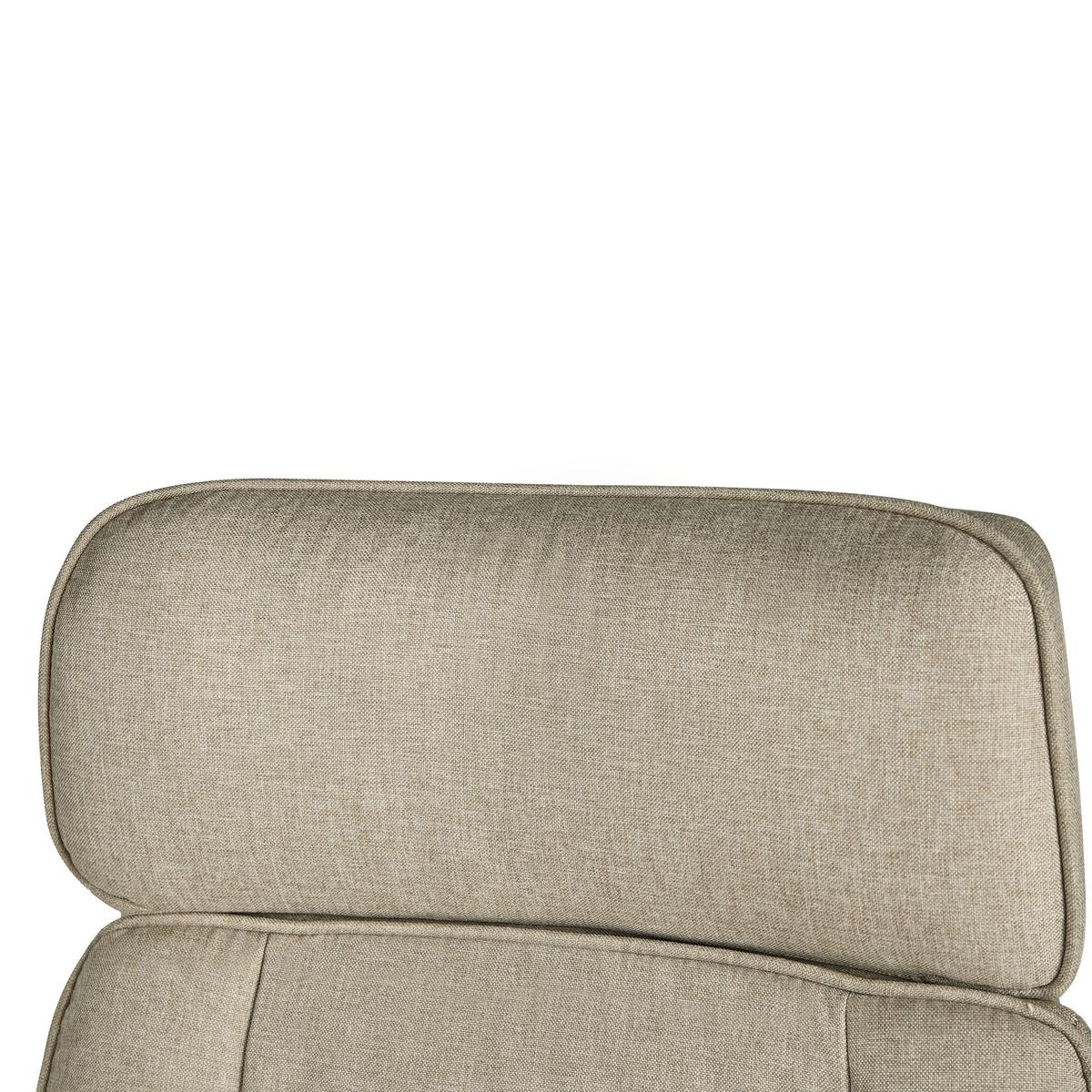 BÜROSTUHL Polyester Beige Pilot - Beige, Textil/Metall (72/117/72cm) - Beliani