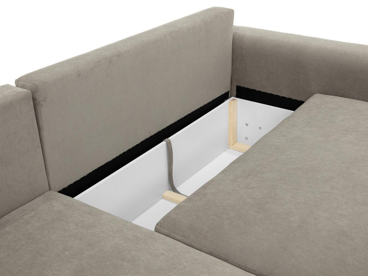 ECKSOFA Beliza, Seite: Rechts - Schwarz/Bronzefarben, Holz/Kunststoff (255/175cm) - MIRJAN24