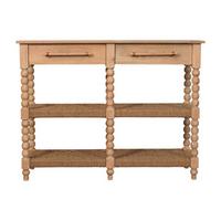 KONSOLENTISCH mit Stonedrift-Holz-Finish, 2 Schubladen, 4 offene Ablagen, hellbraun - Braun, Holz (40/115/88cm) - Artisan Furniture