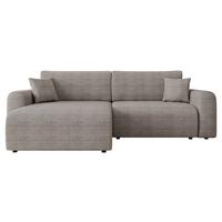 ECKSOFA Floryn L - Schwarz/Grau, Holz/Kunststoff (245/145cm) - MIRJAN24