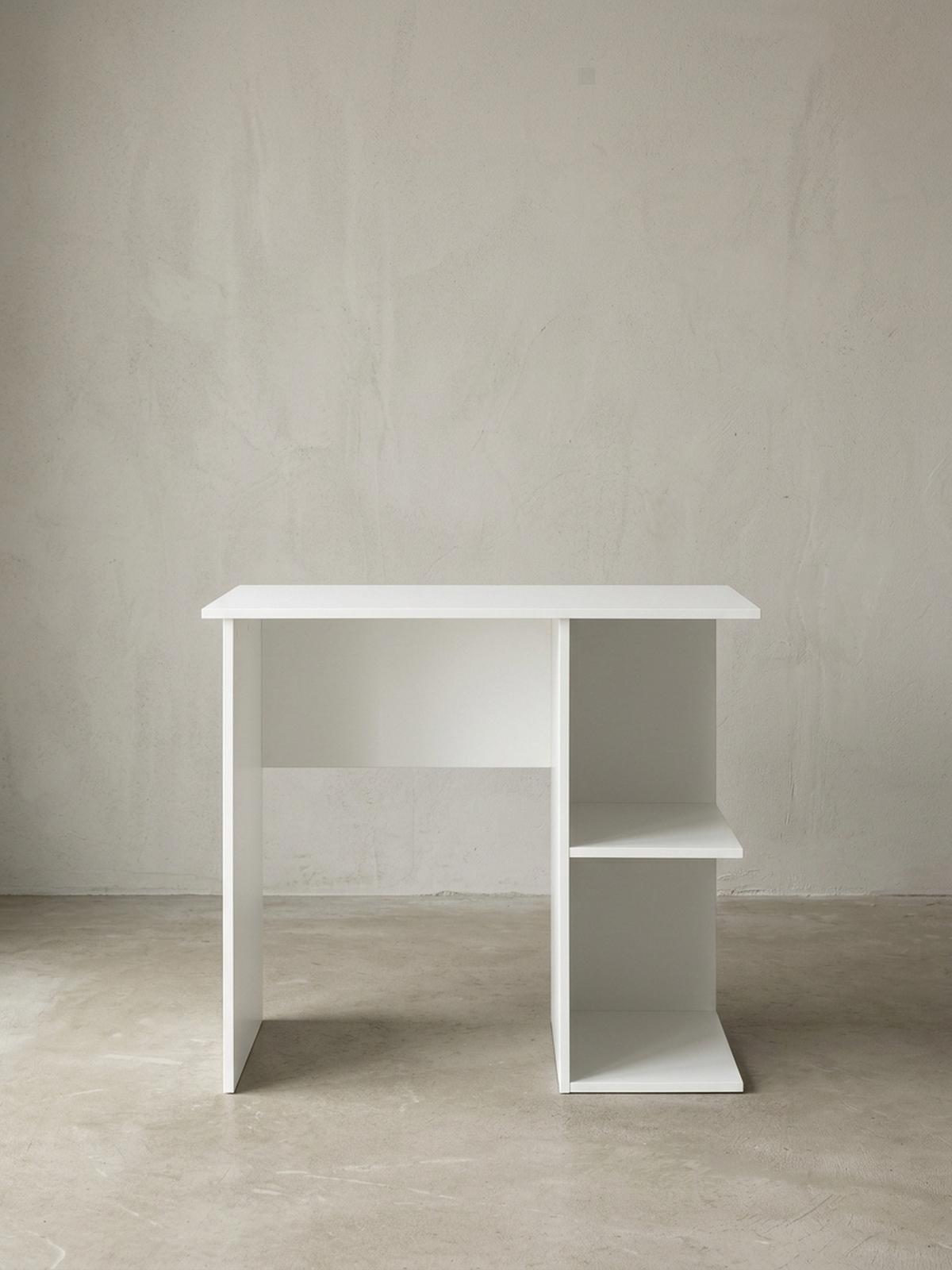 SCHREIBTISCH – großzügige Fläche, mit Aufbewahrung, Spanplatte, modern - Weiß, Holz (60/82/76cm) - KADIMA DESIGN