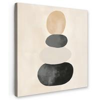 LEINWANDBILD Japandi - Wabi sabi - Beige Deko Groß 90x90 cm - Taupe, Textil (90/90cm) - MuchoWow