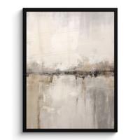 POSTER MIT RAHMEN Moderne Kunst - Abstrakt - Beige Posterleiste 60x80 cm - Beige, Papier (60/80cm) - MuchoWow