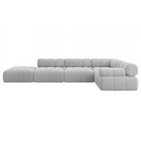 ECKSOFA modulares Sofa Felto-L2 - 380x190x70 cm Grau Cord - Grau, Holzwerkstoff/Textil (380/190cm) - ALTDECOR