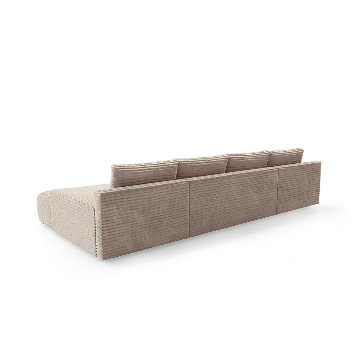 PANORAMASOFA Ivana 4 Sitzplätze Taupe - Taupe, Holz (350/85/172cm) - Petits-meubles