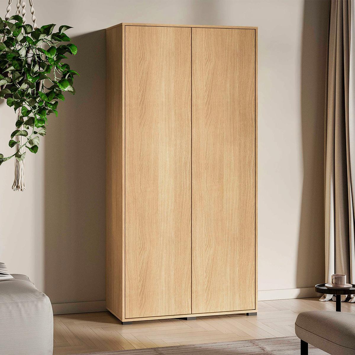 SCHRANK 2 Türen Nila Holz - Braun, Holzwerkstoff (92/190/52cm) - Petits-meubles