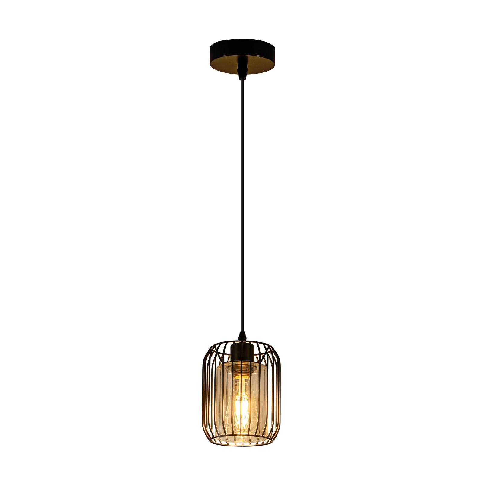 PENDELLEUCHTE Xrisal 15/10/140 cm - Schwarz, Glas/Metall (15/10/140cm) - ZMH