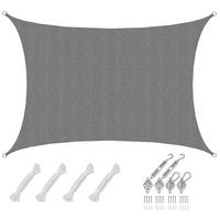 SONNENSEGEL Luftdurchlässig 400/300 cm Grau - Grau, Kunststoff (300/400cm) - Amanka