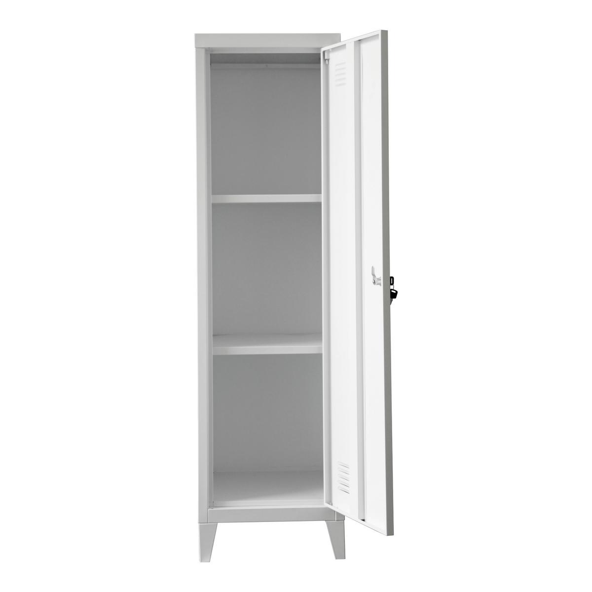 EINZELSPIND Kurikka - Weiß, Metall (38/137/38cm) - [en.casa]