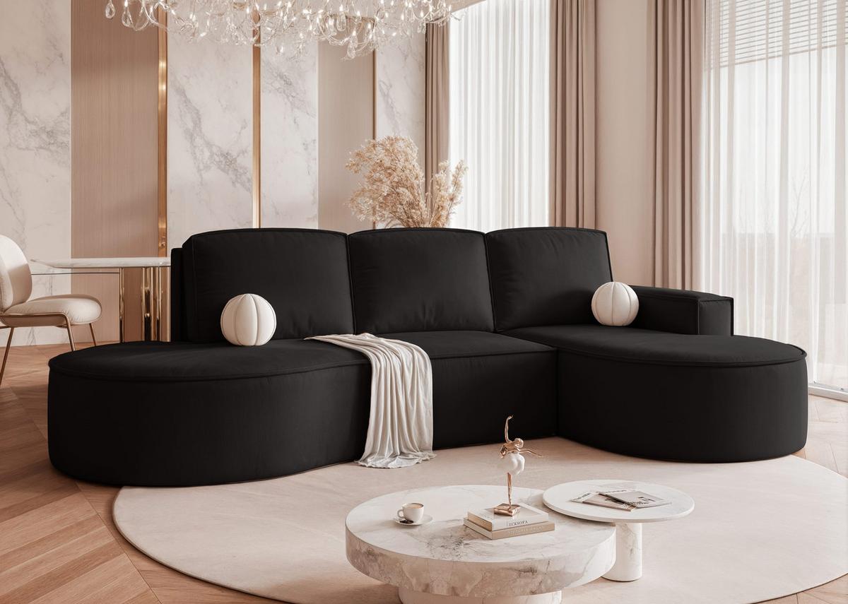 ECKSOFA SOFIA mit Schlaffunktion und Bettkasten Anthrazit - Anthrazit, Holzwerkstoff/Kunststoff (277/157cm) - Idohome