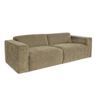 SOFA NELE Beige Cord - Beige/Schwarz, Textil (234/71/96cm) - KAWOLA