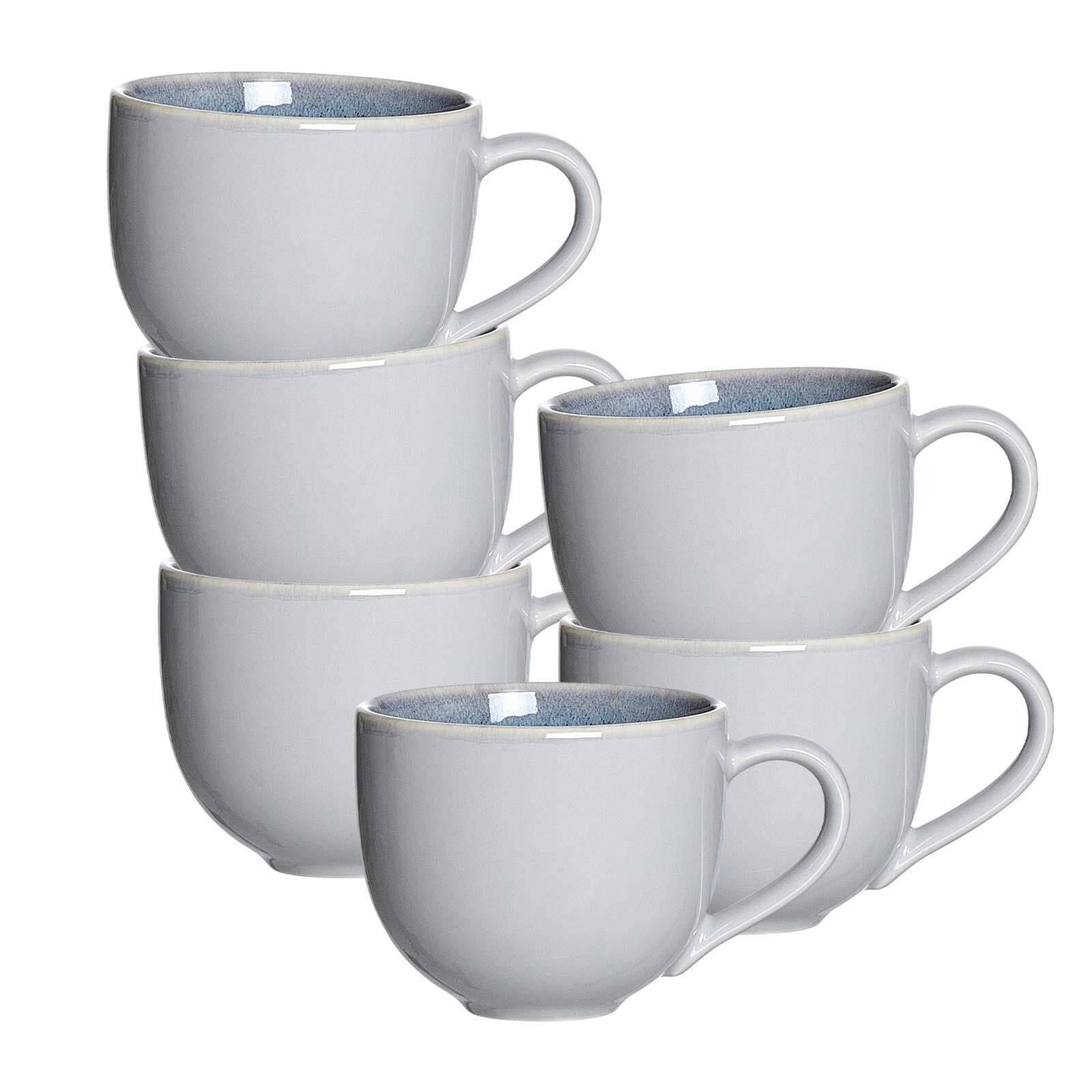 KAFFEETASSEN Skagen Stone grau 220 ml 6er Set - Grau, Keramik (0.22L) - Ritzenhoff Breker