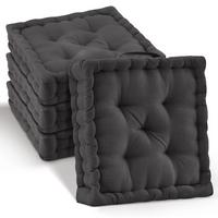 STUHLKISSEN Mila 40/40/8cm Anthrazit (4tlg) - Anthrazit, Textil (40/40/8cm) - Beautissu 
