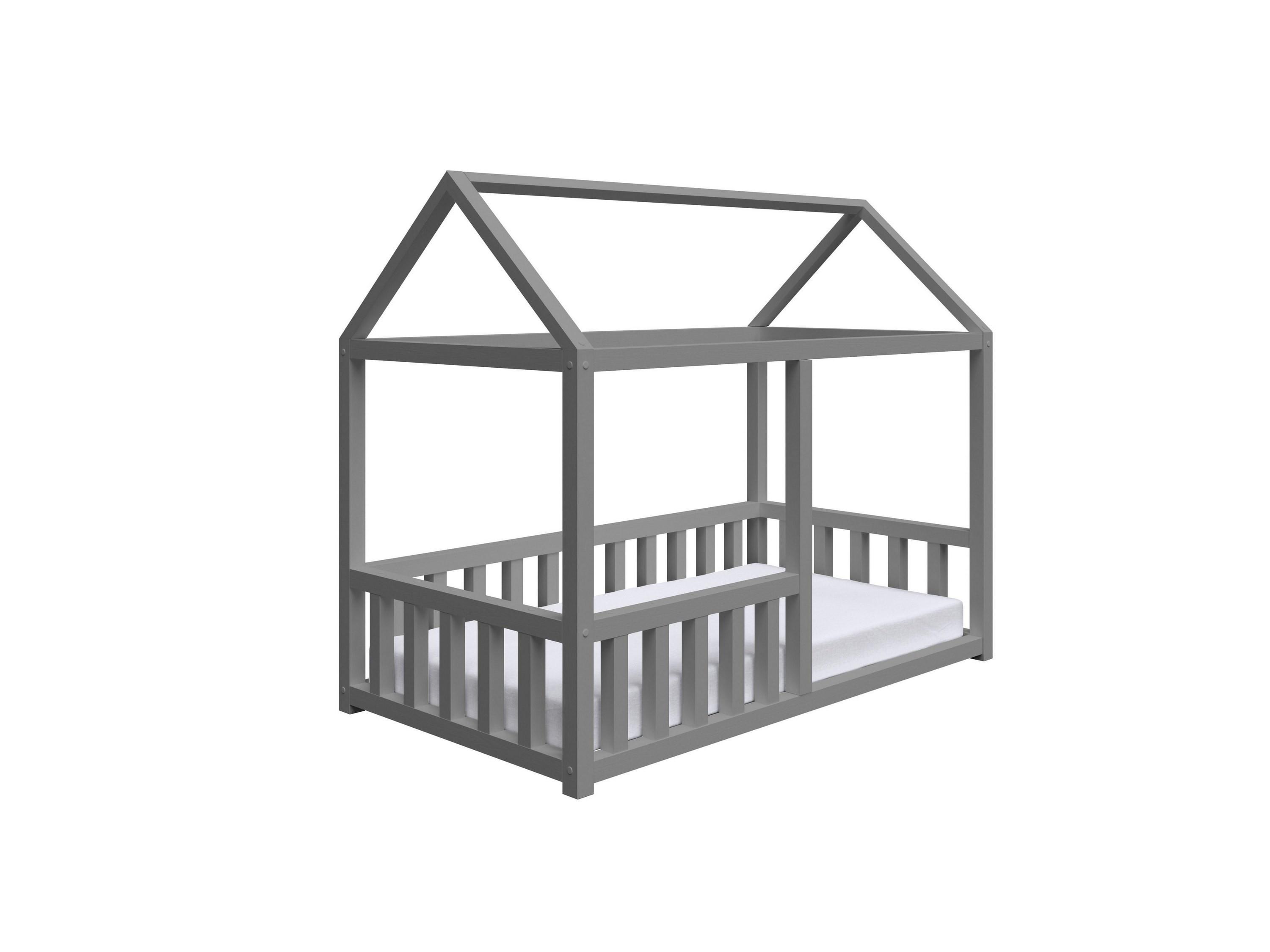 KINDERBETT TAMI 80x160 cm Grau - Grau, Holz (80/160cm) - MASSENO