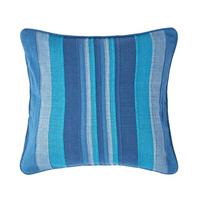 KISSENHÜLLE Morocco Stripe 45/45 cm, 100% Baumwolle - Blau, Textil (45/45cm) - Homescapes
