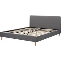 BETT louise Grau - Grau, Textil (190/140cm) - Habitat Garten