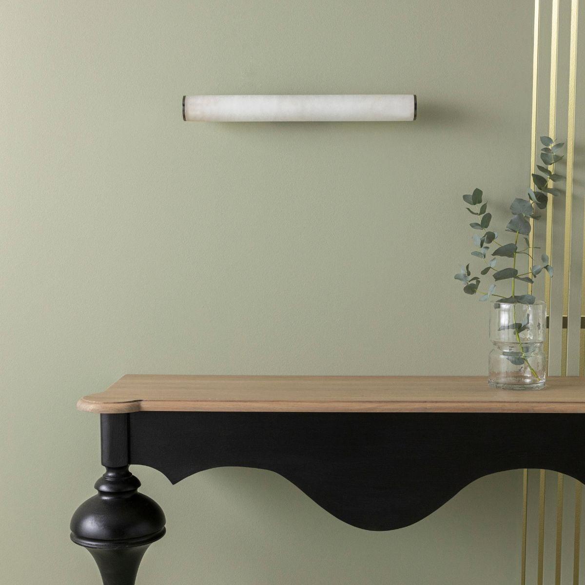 WANDLEUCHTE aus Alabaster und Metall H55 cm - MONTAIGNE - Schwarz, Metall (6/9/55cm) - Signature