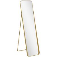 GANZKÖRPERSPIEGEL 160 x 40 cm Gewölbter Standspiegel mit Bruchsichere Glas - Goldfarben, Metall (6/160/40cm) - HOMCOM