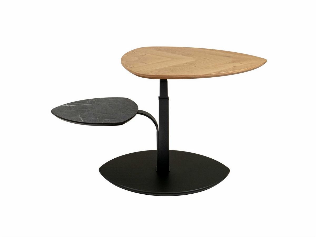 COUCHTISCH höhenverstellbar Cindi 110x47x70 Echtholz Wildeiche/Schwarz - Wildeiche/Schwarz, Holz (110/70/70cm) - 58aufmkessel
